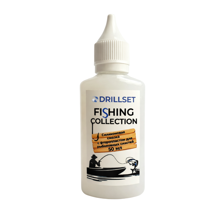 DRILLSET FISHING COLLECTION Силиконовая смазка с фторопластом для рыболовных снастей 50 мл