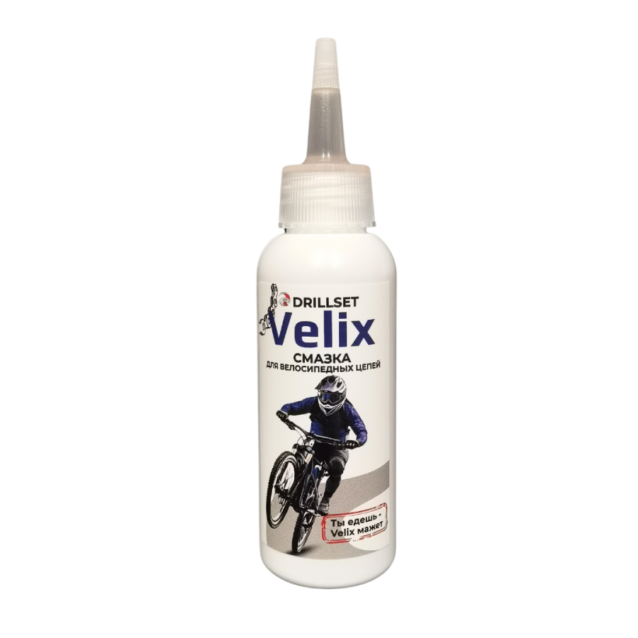 Смазка для велосипедных цепей DRILLSET VELIX, всепогодная 100 мл
